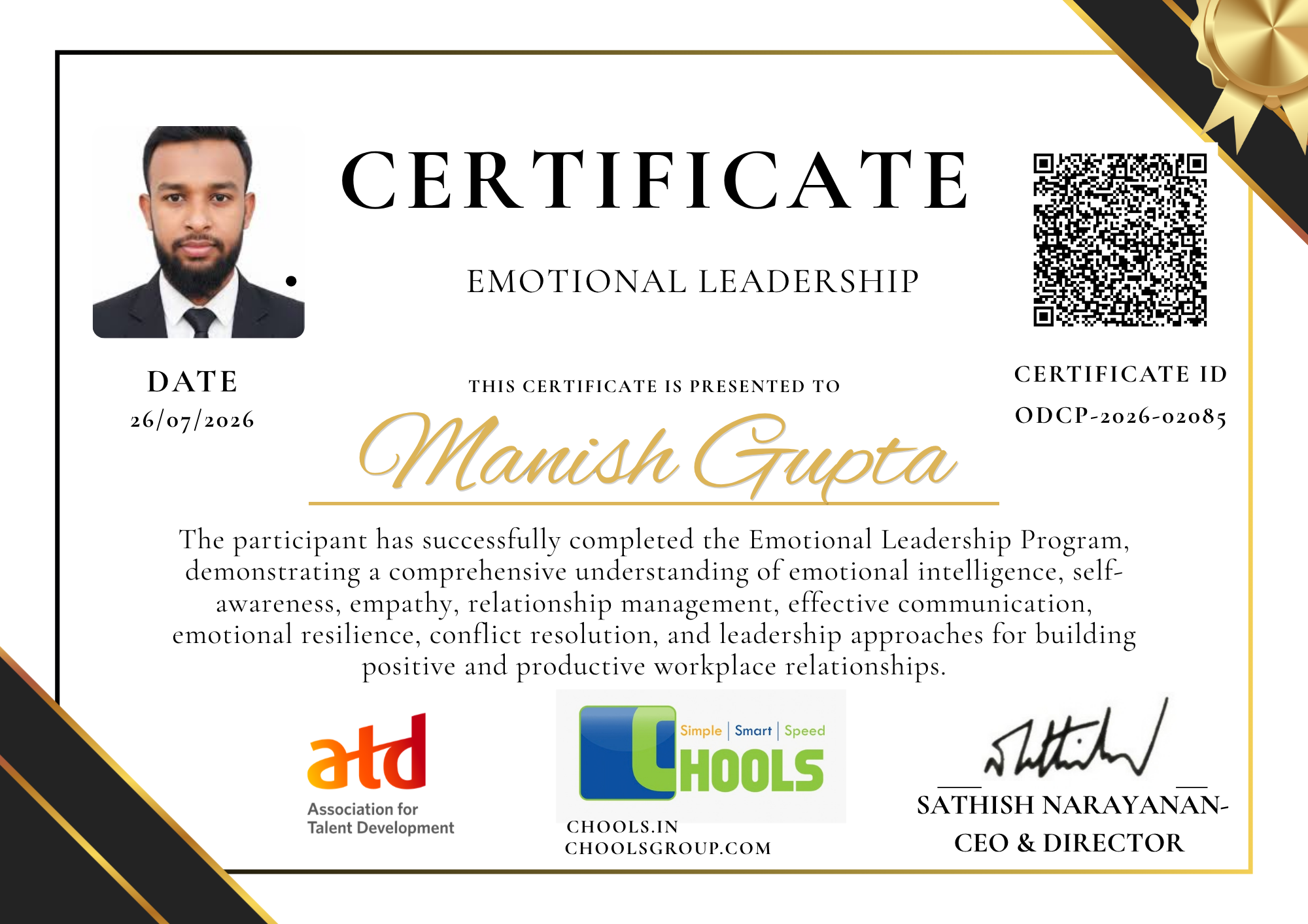 Emotional Leadership Program Certificate